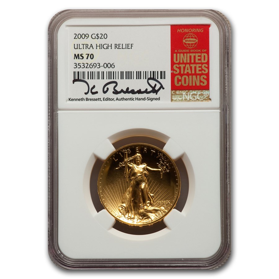 2009 Ultra High Relief Gold Double Eagle MS-70 NGC (Bressett)