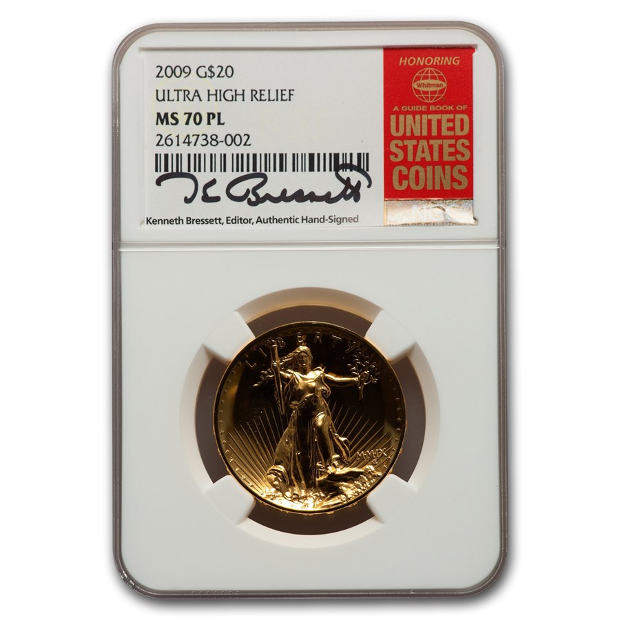 2009 Ultra High Relief Gold Double Eagle MS-70 PL NGC (Bressett)