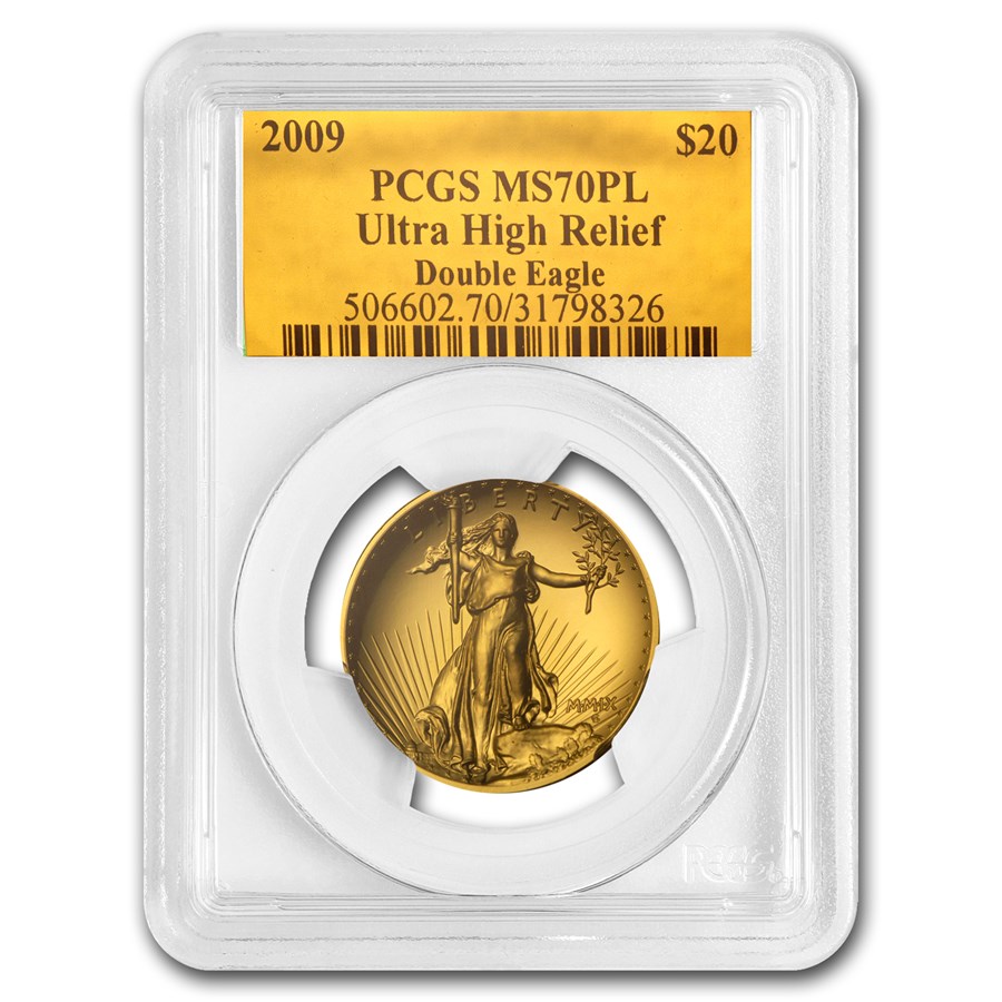 2009 Ultra High Relief Gold Double Eagle MS-70 PL PCGS