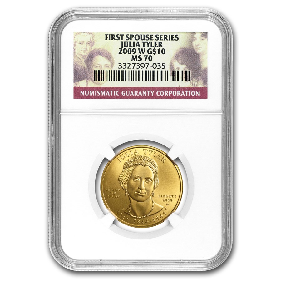 2009-W 1/2 oz Gold Julia Tyler MS-70 NGC