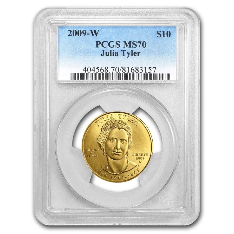 2009-W 1/2 oz Gold Julia Tyler MS-70 PCGS