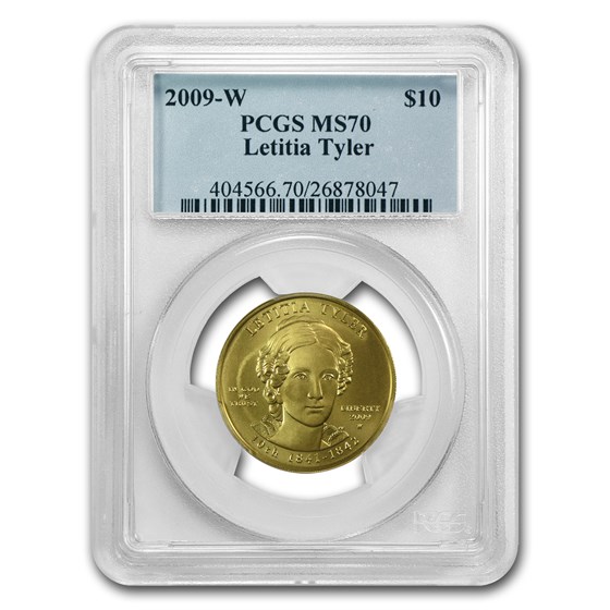 2009-W 1/2 oz Gold Letitia Tyler MS-70 PCGS 2009-W 1/2 oz Gold Letitia Tyler MS-70 PCGS
