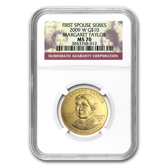 2009-W 1/2 oz Gold Margaret Taylor MS-70 NGC 2009-W 1/2 oz Gold Margaret Taylor MS-70 NGC