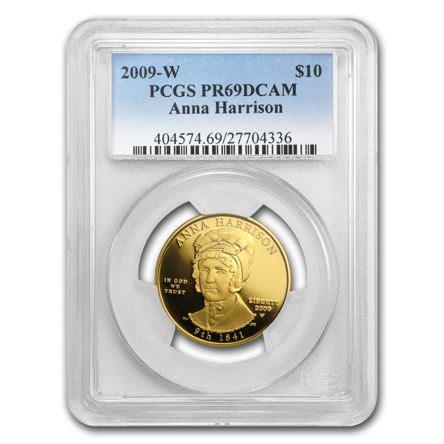 2009-W 1/2 oz Proof Gold Anna Harrison PR-69 PCGS