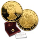 2009-W 1/2 oz Proof Gold Anna Harrison (w/Box & COA)