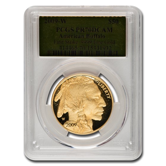 2009-W 1 oz Proof Gold Buffalo PR-70 PCGS (FS, Gold Foil Label) 2009-W 1 oz Proof Gold Buffalo PR-70 PCGS (FS, Gold Foil Label)