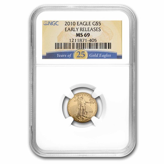 2010 1/10 oz American Gold Eagle MS-69 NGC (Early Releases) 2010 1/10 oz American Gold Eagle MS-69 NGC (Early Releases)