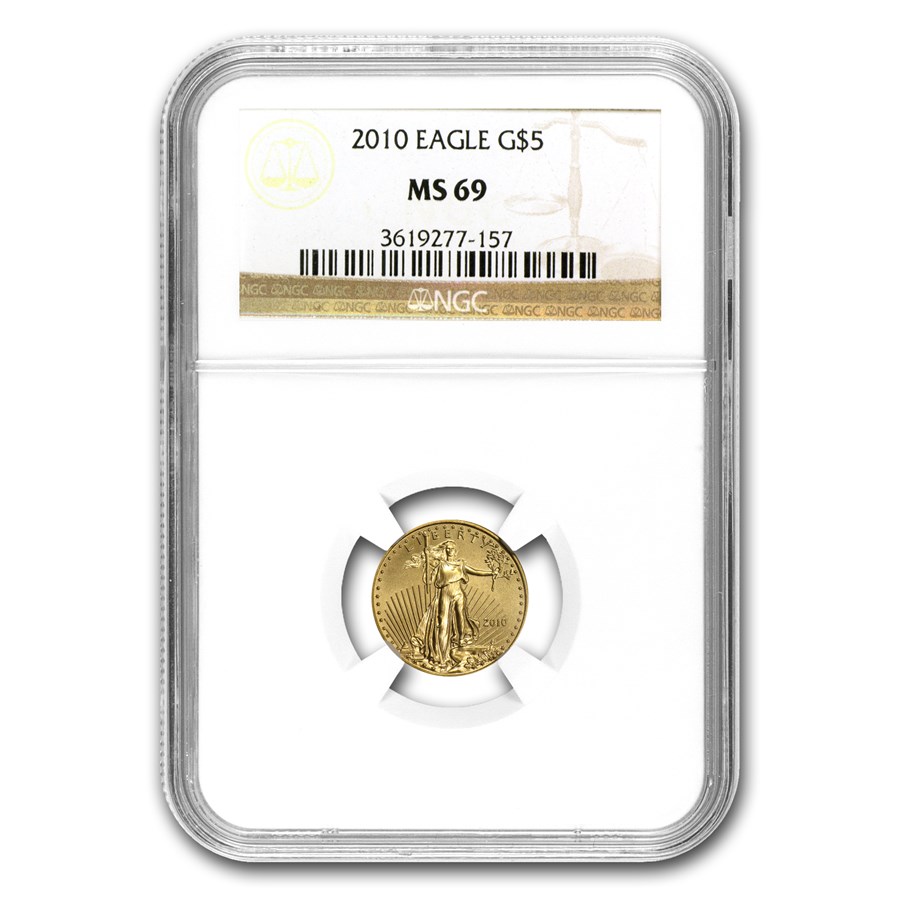 2010 1/10 oz American Gold Eagle MS-69 NGC