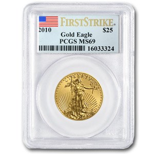 2010 1/2 oz American Gold Eagle MS-69 PCGS (FS)
