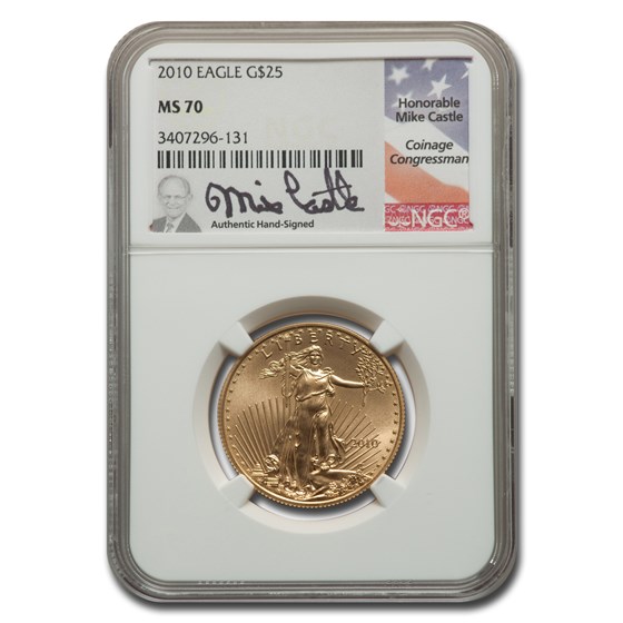 2010 1/2 oz American Gold Eagle MS-70 NGC (Castle) 2010 1/2 oz American Gold Eagle MS-70 NGC (Castle)