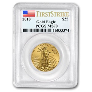 2010 1/2 oz American Gold Eagle MS-70 PCGS (FirstStrike®) 2010 1/2 oz American Gold Eagle MS-70 PCGS (FirstStrike®)
