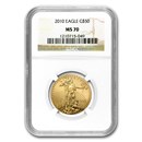 2010 1 oz American Gold Eagle MS-70 NGC