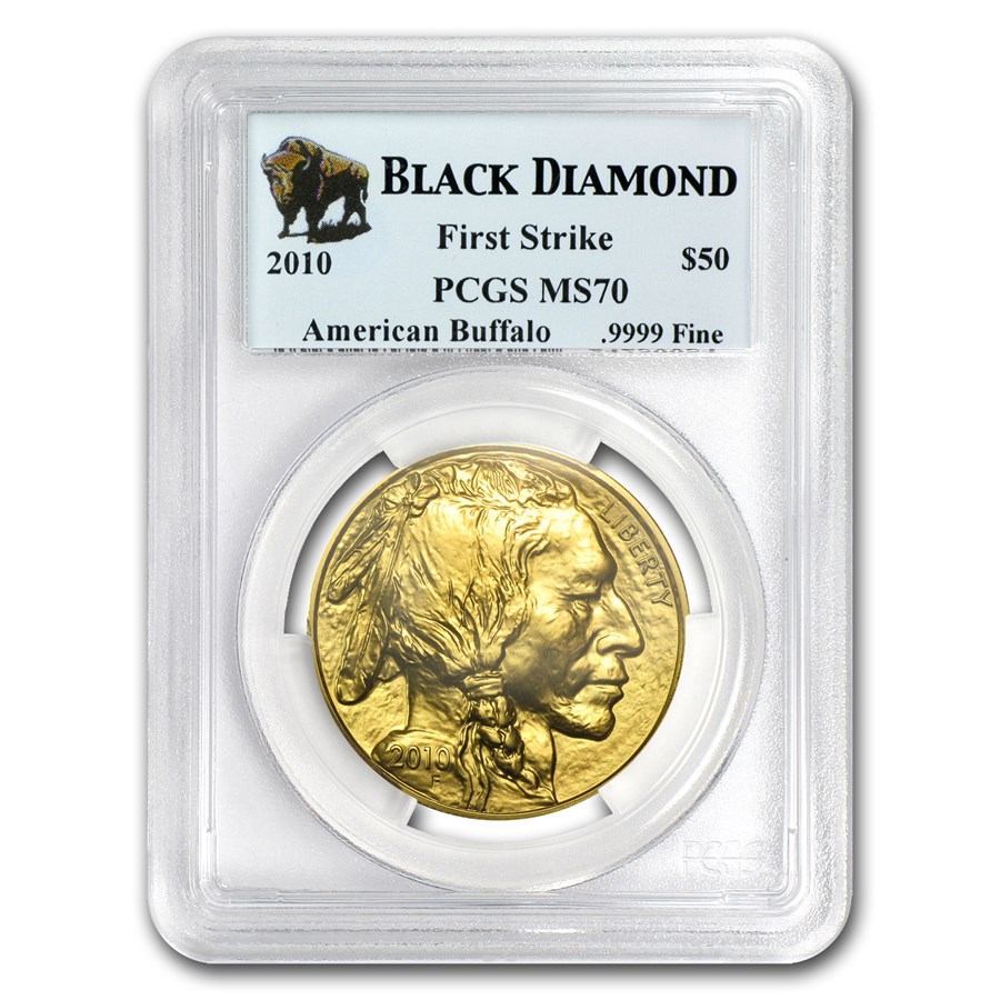 2010 1 oz Gold Buffalo MS-70 PCGS (FS, Black Diamond)