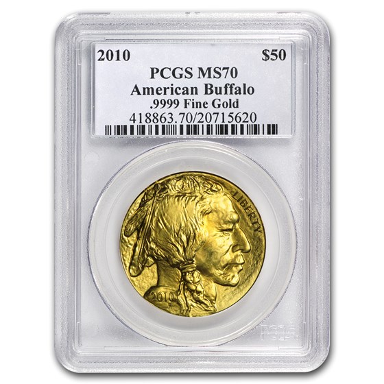 2010 1 oz Gold Buffalo MS-70 PCGS 2010 1 oz Gold Buffalo MS-70 PCGS