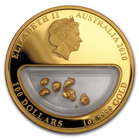 Australian Locket Buy 2010 1 oz Proof Gold Treasures of Australia Locket Coin | APMEX