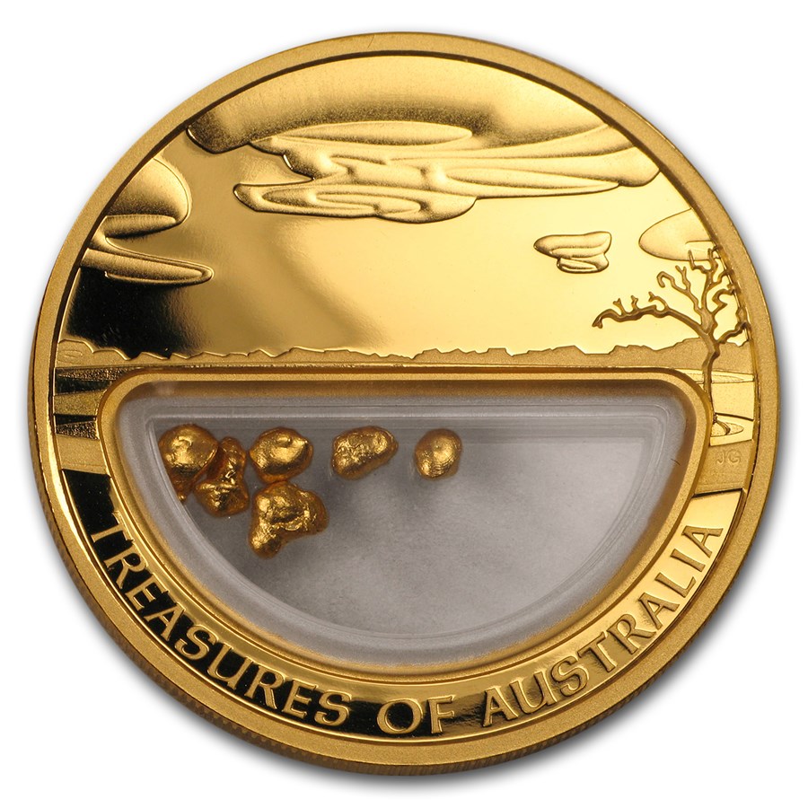 Australian Locket Buy 2010 1 oz Proof Gold Treasures of Australia Locket Coin | APMEX