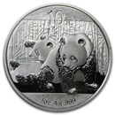 2010 1 oz Silver Chinese Panda (Spotted, Abrasions)