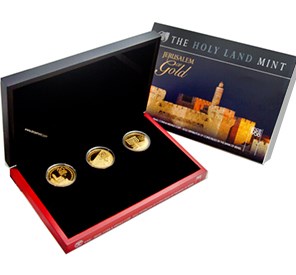 2010-2012 Israel 3-Coin 1 oz Gold Jerusalem of Gold Set 2010-2012 Israel 3-Coin 1 oz Gold Jerusalem of Gold Set