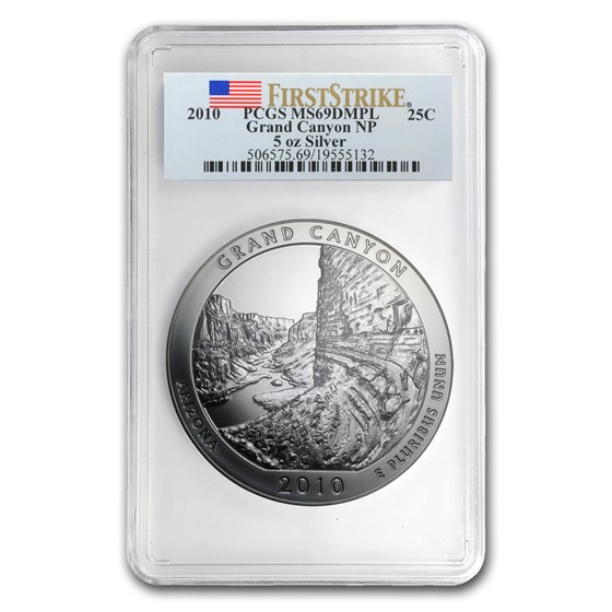 2010 5 oz Silver ATB Grand Canyon MS-69 DMPL PCGS (FirstStrike®) 2010 5 oz Silver ATB Grand Canyon MS-69 DMPL PCGS (FirstStrike®)