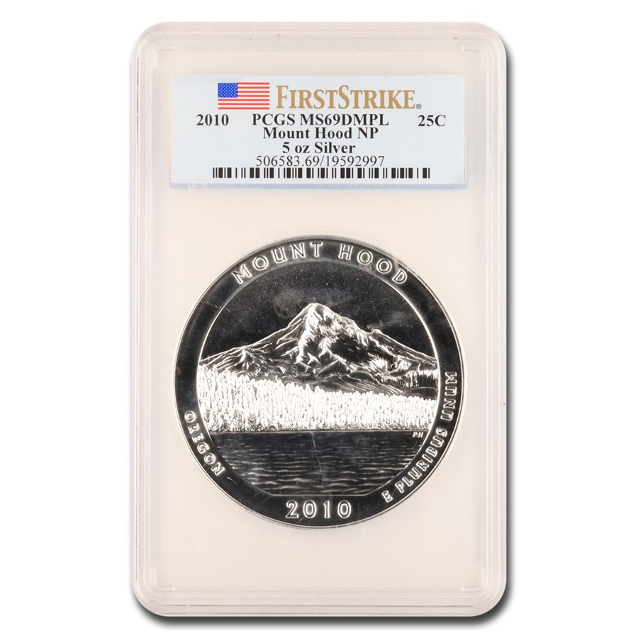 2010 5 oz Silver ATB Mount Hood MS-69 DMPL PCGS (First Strike)