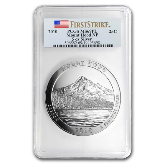 2010 5 oz Silver ATB Mount Hood MS-69 PL PCGS (FirstStrike®) 2010 5 oz Silver ATB Mount Hood MS-69 PL PCGS (FirstStrike®)