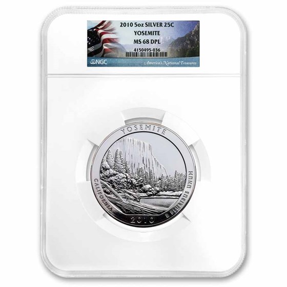 2010 5 oz Silver ATB Yosemite MS-68 DPL NGC 2010 5 oz Silver ATB Yosemite MS-68 DPL NGC