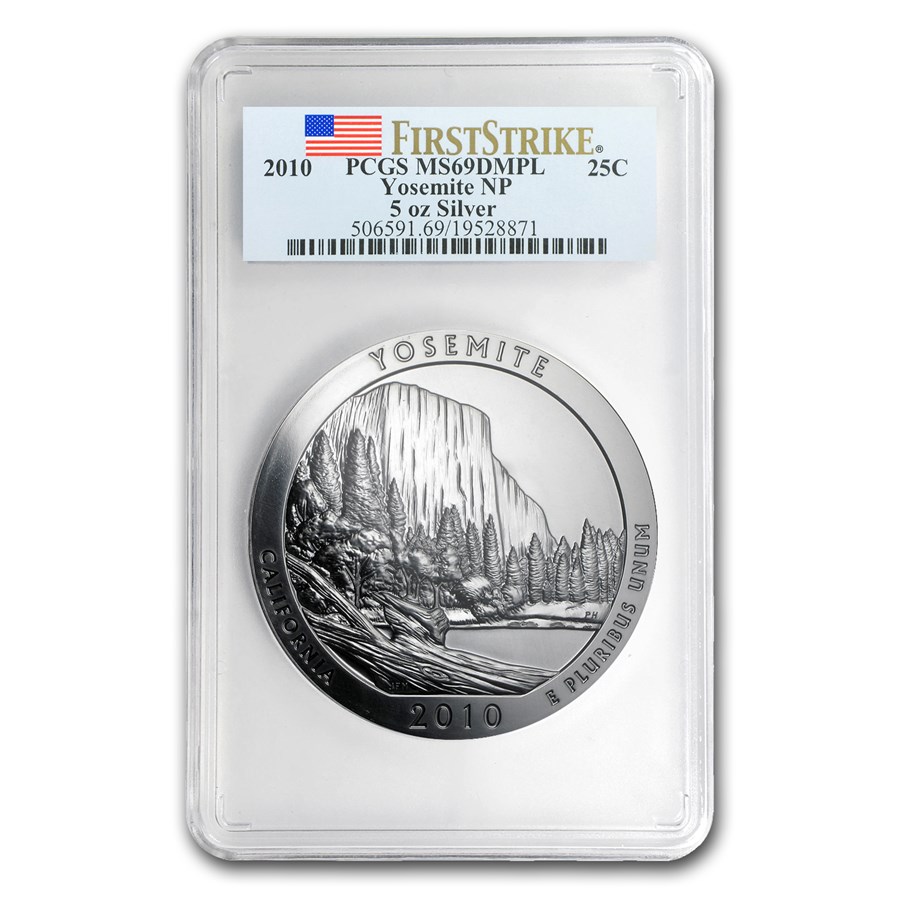 2010 5 oz Silver ATB Yosemite MS-69 DMPL PCGS (FirstStrike®)
