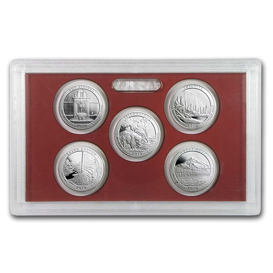 2010 America the Beautiful Quarters Silver Prf Set (No Box/COA)
