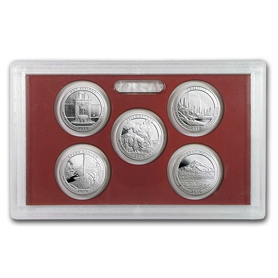 2010 America the Beautiful Quarters Silver Prf Set (No Box/COA) 2010 America the Beautiful Quarters Silver Prf Set (No Box/COA)