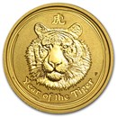 2010 Australia 1/10 oz Gold Lunar Tiger BU (Series II)
