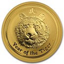 2010 Australia 1/2 oz Gold Lunar Tiger BU (Series II)