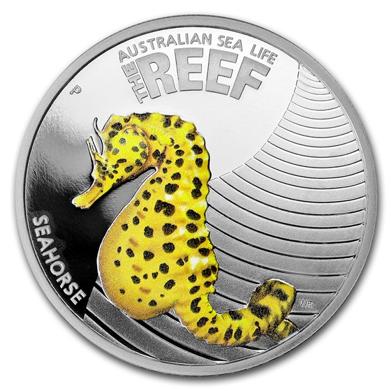 2010 Australia 1/2 oz Silver Sea Horse Proof 2010 Australia 1/2 oz Silver Sea Horse Proof