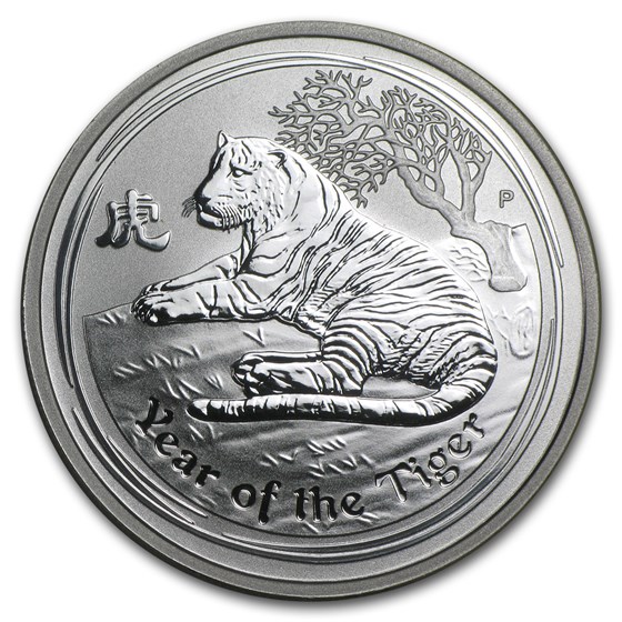 2010 Australia 1/2 oz Silver Year of the Tiger BU (Series II) 2010 Australia 1/2 oz Silver Year of the Tiger BU (Series II)