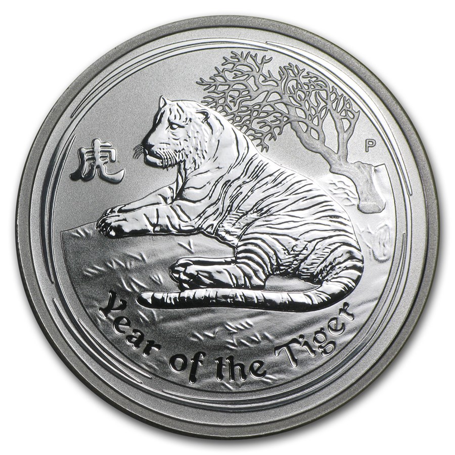 2010 Australia 1/2 oz Silver Year of the Tiger BU (Series II)