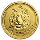 2010 Australia 1/20 oz Gold Lunar Tiger BU (Series II)