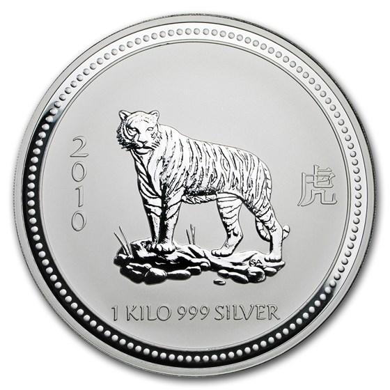 2010 Australia 1 kilo Silver Year of the Tiger BU (Series I) 2010 Australia 1 kilo Silver Year of the Tiger BU (Series I)