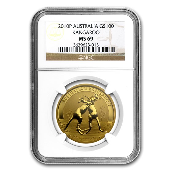 2010 Australia 1 oz Gold Kangaroo MS-69 NGC 2010 Australia 1 oz Gold Kangaroo MS-69 NGC
