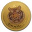 2010 Australia 1 oz Gold Lunar Tiger BU (Series II, Colorized)