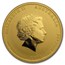 2010 Australia 1 oz Gold Lunar Tiger BU (Series II, Colorized)