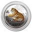 2010 Australia 1 oz Silver Tiger BU (Series II, Colorized)