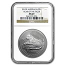 2010 Australia 1 oz Silver Tiger MS-69 NGC (Series II)
