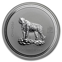 2010 Australia 1 oz Silver Year of the Tiger BU (Series I)