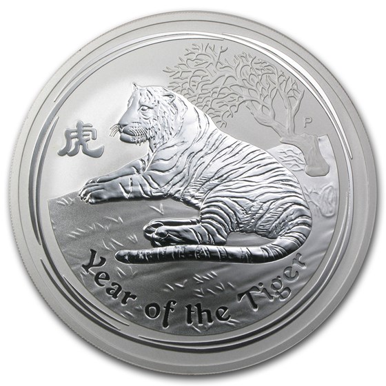 2010 Australia 10 oz Silver Year of the Tiger BU (Series II) 2010 Australia 10 oz Silver Year of the Tiger BU (Series II)