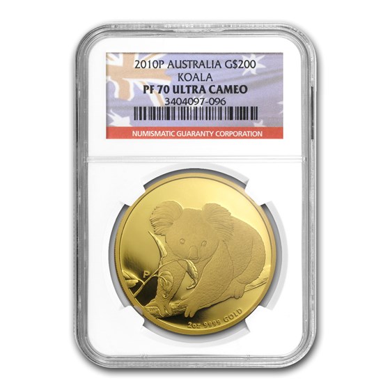 2010 Australia 2 oz Gold Koala PF-70 NGC 2010 Australia 2 oz Gold Koala PF-70 NGC