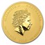 2010 Australia 2 oz Gold Lunar Tiger BU (Series II)