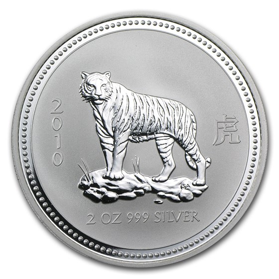 2010 Australia 2 oz Silver Year of the Tiger BU (Series I) 2010 Australia 2 oz Silver Year of the Tiger BU (Series I)