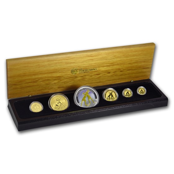2010 Australia 6-Coin Gold & Silver Kangaroo Prestige Set BU 2010 Australia 6-Coin Gold & Silver Kangaroo Prestige Set BU