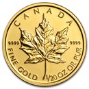 2010 Canada 1/20 oz Gold Maple Leaf BU