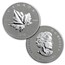 2010 Canada 1/5 oz Gold & 1 oz Silver Piedfort Maple Leaf Set