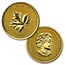2010 Canada 1/5 oz Gold & 1 oz Silver Piedfort Maple Leaf Set